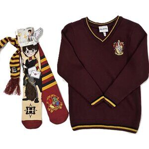 Harry Potter Gryffindor Sweater 7/8 & Madmia Socks Collab Set NWT/NWOT